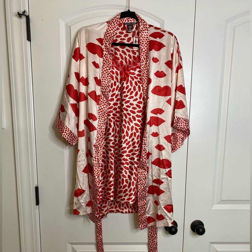 Victoria’s Secret Satin Robe and Slip set